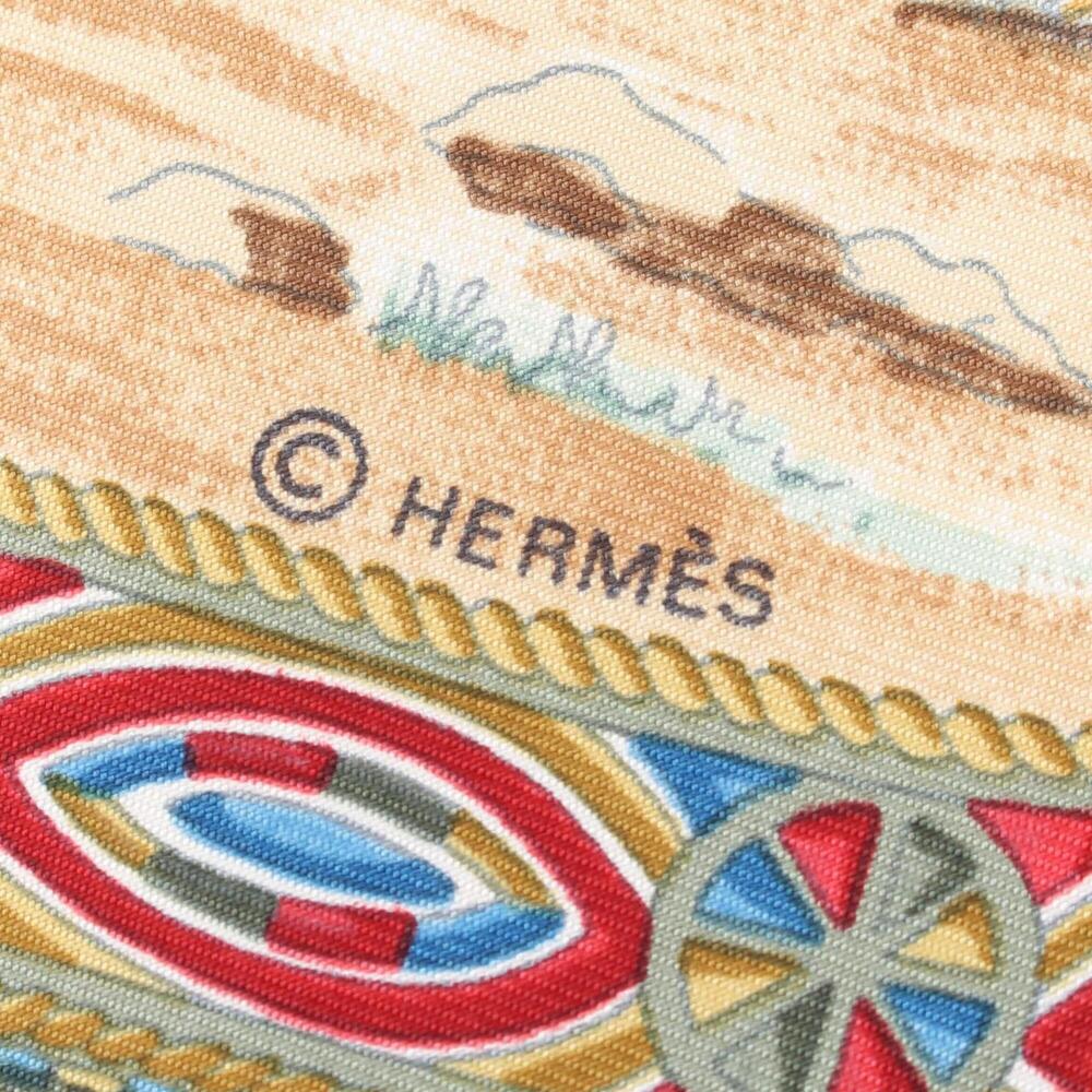 HERMES Blue Silk Scarf - Picture 2 of 4